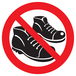 PANNEAU CHAUSSURES INTERDITES Ø420MM TALIAPLAST - 723313
