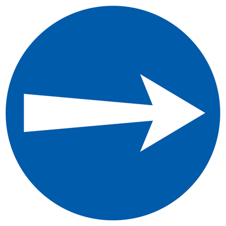 PANNEAU SENS OBLIGATOIRE (VERS LA DROITE) Ø420MM TALIAPLAST - 723526