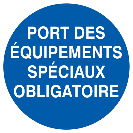 PANNEAU PORT DES EQUIPEMENTS SPECIAUX OBLIGATOIRE Ø420MM TALIAPLAST - 723529