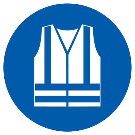 PANNEAU GILET DE SECURITE HAUTE VISIBILITE OBLIGAT. Ø420MM TALIAPLAST - 723540