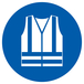 PANNEAU GILET DE SECURITE HAUTE VISIBILITE OBLIGAT. Ø420MM TALIAPLAST - 723540