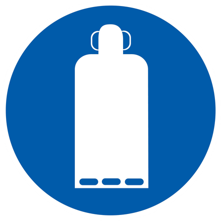 Panneau adhésif BOUTEILLE DE GAZ OBLIGATOIRE Ø420MM TALIAPLAST - 723564