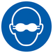 PANNEAU LUNETTES DE PROTECTION OPAQUES OBLIGATOIRES Ø420MM TALIAPLAST - 723591