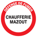 Panneau adhésif DEFENSE DE FUMER CHAUFFERIE MAZOUT Ø80MM TALIAPLAST - 724201