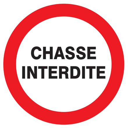 PANNEAU CHASSE INTERDITE Ø80MM TALIAPLAST - 724205