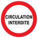 Panneau adhésif CIRCULATION INTERDITE Ø80MM TALIAPLAST - 724206