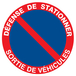 PANNEAU DEFENSE DE STATIONNER SORTIE DE VEHICULES Ø80MM TALIAPLAST - 724211