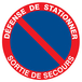 PANNEAU DEFENSE DE STATIONNER SORTIE DE SECOURS Ø80MM TALIAPLAST - 724212