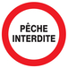 Panneau adhésif PECHE INTERDITE Ø80MM TALIAPLAST - 724236