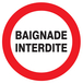 Panneau adhésif BAIGNADE INTERDITE Ø80MM TALIAPLAST - 724240