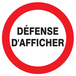 PANNEAU DEFENSE D'AFFICHER Ø80MM TALIAPLAST - 724242