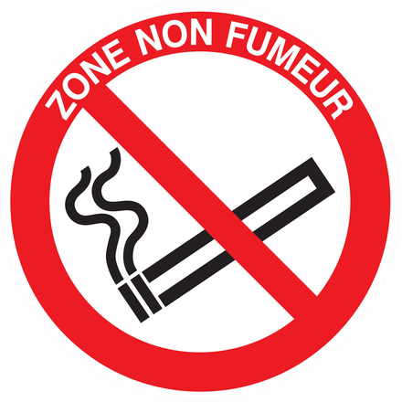 PANNEAU ZONE NON FUMEUR Ø80MM TALIAPLAST - 724245