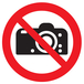 Panneau adhésif INTERDICTION DE PHOTOGRAPHIER Ø80MM TALIAPLAST - 724252
