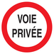 PANNEAU VOIE PRIVEE CIRCULATION INTERDITE Ø80MM TALIAPLAST - 724265