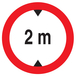 INTERDIT AUX VEHICULES DE PLUS DE 2.00M DE HAUT D.80mm TALIAPLAST - 724274