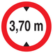 Panneau adhésif INTERDIT AUX VEHICULES DE PLUS DE 3.70M DE HAUT D.80mm TALIAPLAST - 724278