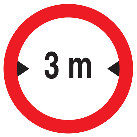 INTERDIT AUX VEHICULES DE PLUS DE 3.00M DE LARGE D80mm TALIAPLAST - 724280
