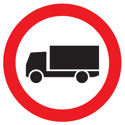 PANNEAU INTERDIT AUX POIDS LOURDS Ø80MM TALIAPLAST - 724284