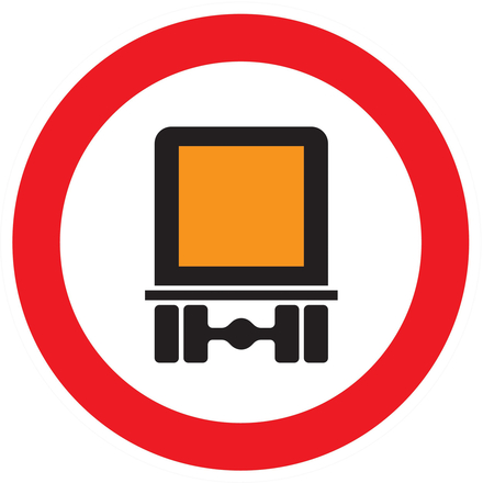 INTERDIT AUX TRANSPORTS DE MATIERES DANGEREUSES D.80mm TALIAPLAST - 724285