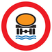 PANNEAU INTERDIT TRANSPORT PROØ POLLUANTS LES EAUX Ø80MM TALIAPLAST - 724286