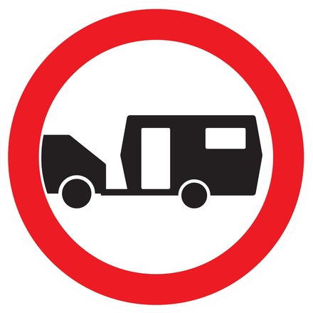 PANNEAU INTERDIT AUX CARAVANES Ø80MM TALIAPLAST - 724290
