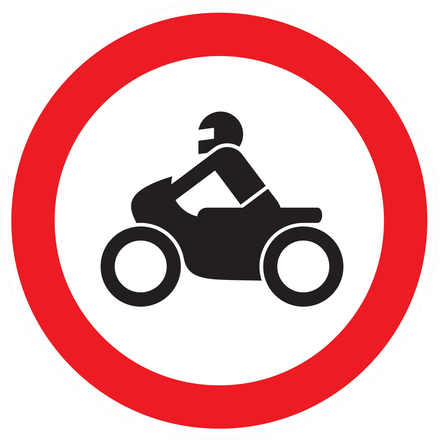 PANNEAU INTERDIT AUX MOTOS Ø80MM TALIAPLAST - 724293