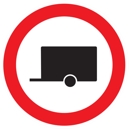 PANNEAU INTERDIT AUX REMORQUES Ø80MM TALIAPLAST - 724295