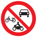 Panneau adhésif INTERDIT AUX VEHICULES MOTORISES Ø80MM TALIAPLAST - 724296