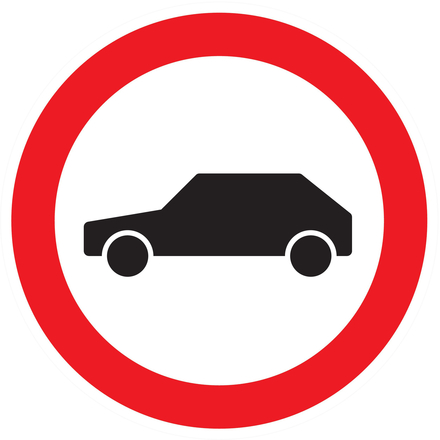 PANNEAU INTERDIT AUX VEHICULES Ø80MM TALIAPLAST - 724297