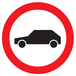 PANNEAU INTERDIT AUX VEHICULES Ø80MM TALIAPLAST - 724297
