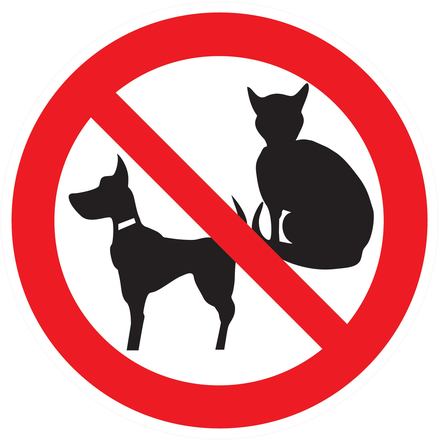 PANNEAU INTERDIT AUX ANIMAUX (PICTOS) Ø80MM TALIAPLAST - 724299