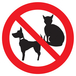 PANNEAU INTERDIT AUX ANIMAUX (PICTOS) Ø80MM TALIAPLAST - 724299