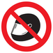 PANNEAU CASQUE INTERDIT Ø80MM TALIAPLAST - 724312