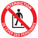 PANNEAU INTERDIT DE LEVER DES PERSONNES Ø80MM TALIAPLAST - 724320