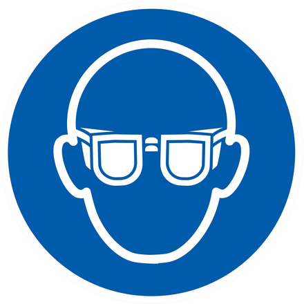 PANNEAU LUNETTES DE PROTECTION OBLIGATOIRES Ø80MM TALIAPLAST - 724503