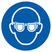 PANNEAU LUNETTES DE PROTECTION OBLIGATOIRES Ø80MM TALIAPLAST - 724503