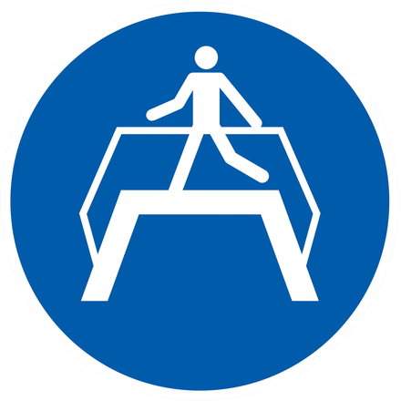 PANNEAU UTILISER LA PASSERELLE Ø80MM TALIAPLAST - 724536