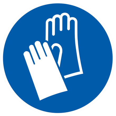 PANNEAU GANTS DE PROTECTION OBLIGATOIRES Ø80MM TALIAPLAST - 724537
