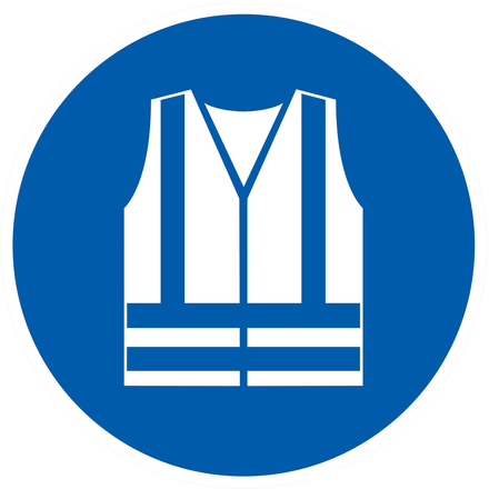 PANNEAU GILET DE SECURITE HAUTE VISIBILITE OBLIGAT. Ø80MM TALIAPLAST - 724540
