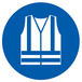 PANNEAU GILET DE SECURITE HAUTE VISIBILITE OBLIGAT. Ø80MM TALIAPLAST - 724540