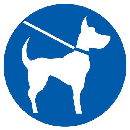 PANNEAU CHIEN EN LAISSE OBLIGATOIRE Ø80MM TALIAPLAST - 724544