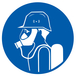 Panneau adhésif PROTECTION OBLIGATOIRE TETE/VOIES RESPIRATOIRES D.80mm TALIAPLAST - 724547