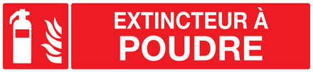 PANNEAU EXTINCTEUR A POUDRE 330X75MM TALIAPLAST - 725109