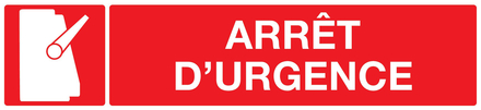 PANNEAU ARRET D'URGENCE 330X75MM TALIAPLAST - 725110