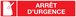PANNEAU ARRET D'URGENCE 330X75MM TALIAPLAST - 725110