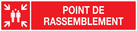 PANNEAU POINT DE RASSEMBLEMENT (INCENDIE) 330X75MM TALIAPLAST - 725111