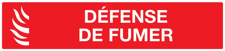 PANNEAU DEFENSE DE FUMER (INCENDIE) 330X75MM TALIAPLAST - 725118