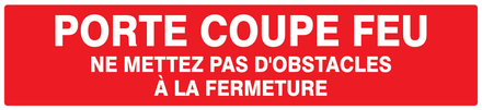 PANNEAU PORTE COUPE-FEU (+ TEXTE) 330X75MM TALIAPLAST - 725121