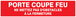 PANNEAU PORTE COUPE-FEU (+ TEXTE) 330X75MM TALIAPLAST - 725121