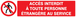 Panneau adhésif ACCES INTERDIT TTE PERS. ETRANGERE AU SERVICE 330x75mm TALIAPLAST - 725204